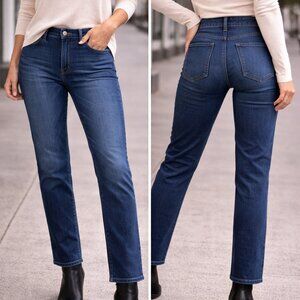 Flying Monkey High Rise Straight Leg Jeans Dark Wash Size 27 Stretch Denim